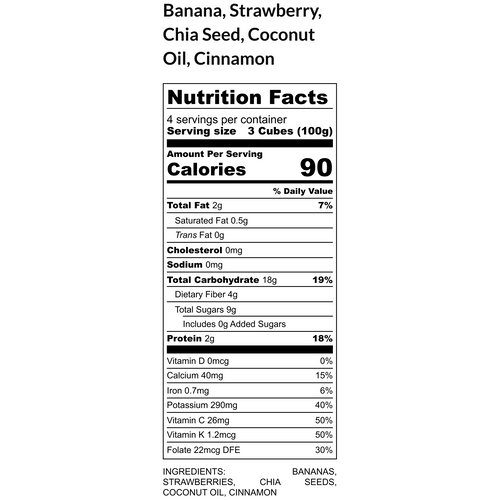 Banana, Strawberry, Chia Seed (4-5 meals)