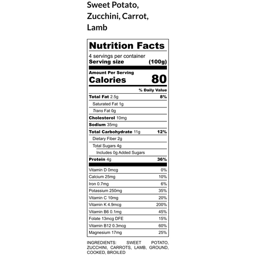 NEW! Lamb & Zucchini Stew (4-5 meals)