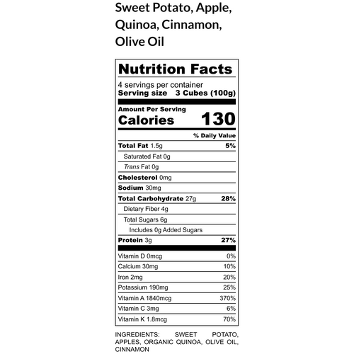 Sweet Potato, Apple, Quinoa (4-5 meals)